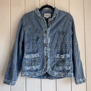Vintage Flashback Denim Beaded Jacket
